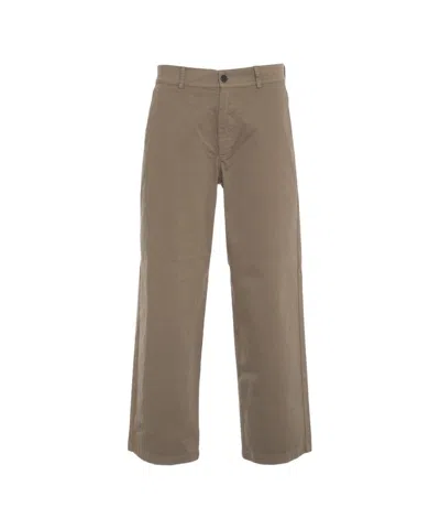 Grifoni Straight Leg Trousers With Mid-rise Waist And Classic Five-pocket Design In Brown