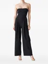 Grifoni Strapless Pleated Jumpsuit In Black