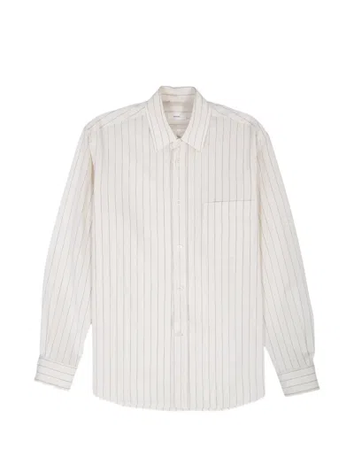 Grifoni Striped Chest-pocket Shirt In White