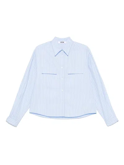 Grifoni Striped Shirt In Blue