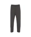 Grifoni Tailored Brown Chino Trousers With Refined Finish In Gray