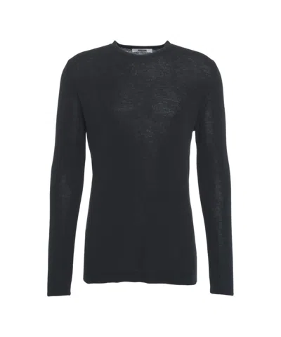 Grifoni Tailored Wool Sweater In Black
