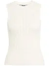 Grifoni Open-knit Sleeveless Tank Top In White
