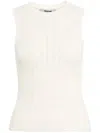 Grifoni Open-knit Sleeveless Tank Top In White