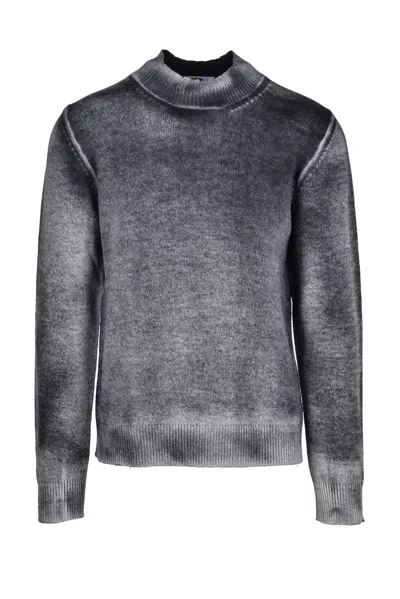 Grifoni Virgin Wool Pullover - Black In Gray