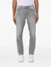 Grifoni Whiskering-effect Jeans In Gray