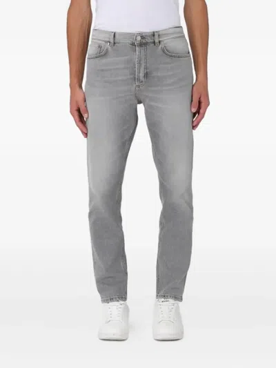 GRIFONI WHISKERING-EFFECT JEANS