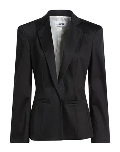 Grifoni Woman Blazer Black Size 8 Cotton, Elastane