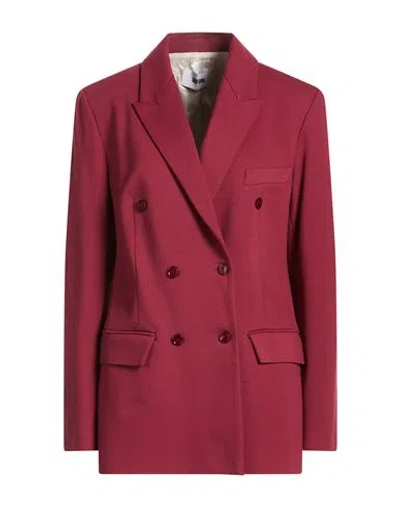 Grifoni Woman Blazer Garnet Size 8 Viscose, Polyamide, Elastane In Burgundy