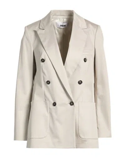 Grifoni Woman Blazer Light Grey Size 10 Cotton, Elastane In Neutral