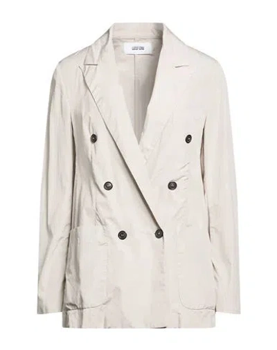 Grifoni Woman Blazer Light Grey Size 8 Cotton In Gray