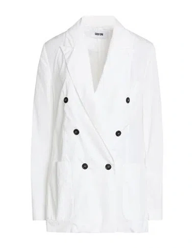 Grifoni Woman Blazer White Size 6 Cotton