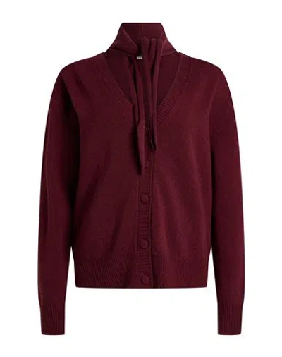 Grifoni Woman Cardigan Burgundy Size 4 Virgin Wool In Red