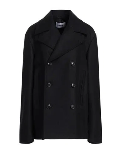 Grifoni Woman Coat Black Size 14 Virgin Wool, Polyamide