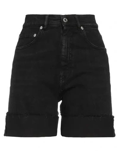 Grifoni Woman Denim Shorts Black Size 27 Cotton, Elastane