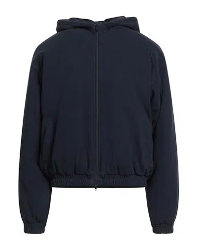 Grifoni Woman Jacket Navy Size 6 Polyester, Cotton, Elastane In Blue