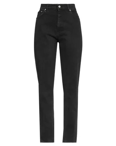 GRIFONI GRIFONI WOMAN JEANS BLACK SIZE 31 COTTON, ELASTANE