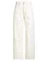 Grifoni Woman Jeans Cream Size 27 Cotton In White