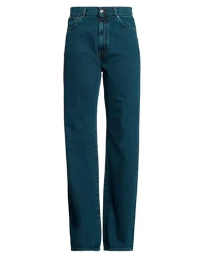 Grifoni Woman Jeans Deep Teal Size 25 Cotton In Green