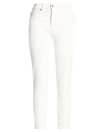 Grifoni Woman Jeans Ivory Size 26 Cotton, Elastane In White