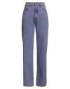 Grifoni Woman Jeans Purple Size 30 Cotton In Purple