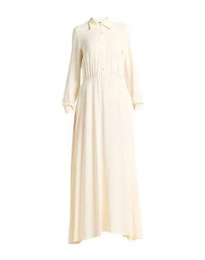 Grifoni Woman Maxi Dress Cream Size 8 Acrylic, Silk In Neutral
