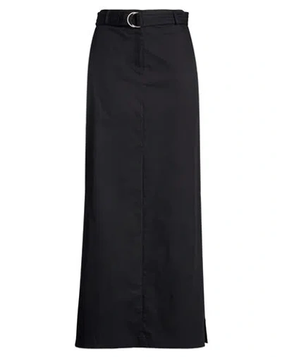 Grifoni Woman Maxi Skirt Black Size 8 Cotton, Polyamide, Elastane