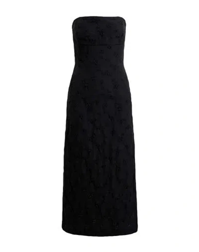 Grifoni Woman Midi Dress Black Size 4 Cotton, Viscose