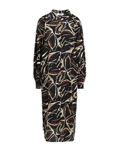 Grifoni Woman Midi Dress Black Size 6 Silk