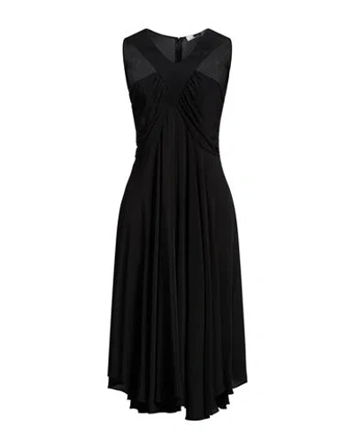 Grifoni Woman Midi Dress Black Size 8 Acetate, Silk