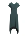 Grifoni Woman Midi Dress Dark Green Size 8 Acetate, Silk