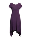 Grifoni Woman Midi Dress Dark Purple Size 6 Acetate, Silk