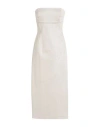 Grifoni Woman Midi Dress Light Grey Size 2 Cotton, Elastane