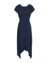 Grifoni Woman Midi Dress Midnight Blue Size 8 Acetate, Silk In Blue