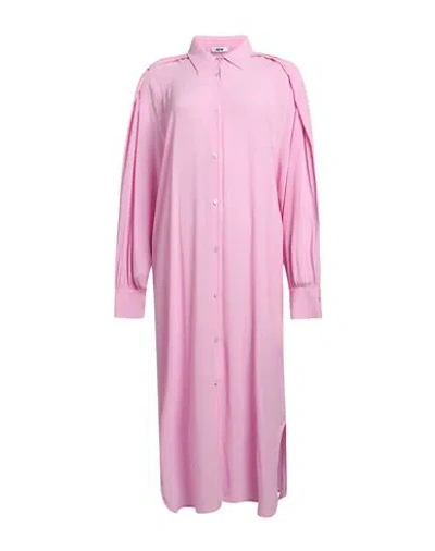 Grifoni Woman Midi Dress Pink Size 2 Acetate, Silk