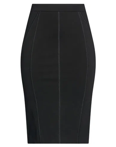 Grifoni Woman Midi Skirt Black Size 4 Viscose, Polyamide, Elastane
