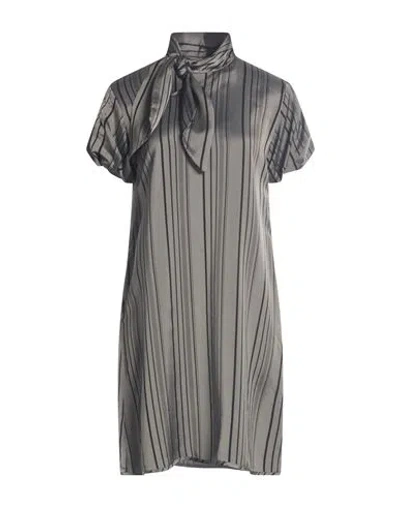 Grifoni Woman Mini Dress Gunmetal Size 4 Cupro In Gray