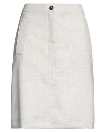 Grifoni Woman Mini Skirt Grey Size 10 Virgin Wool In Gray