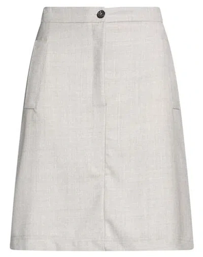 Grifoni Woman Mini Skirt Light Grey Size 4 Virgin Wool In Gray