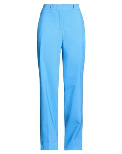 Grifoni Woman Pants Azure Size 4 Polyester, Virgin Wool, Elastane In Blue