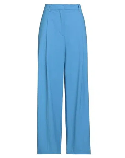 Grifoni Woman Pants Azure Size 6 Polyester, Virgin Wool, Elastane In Blue