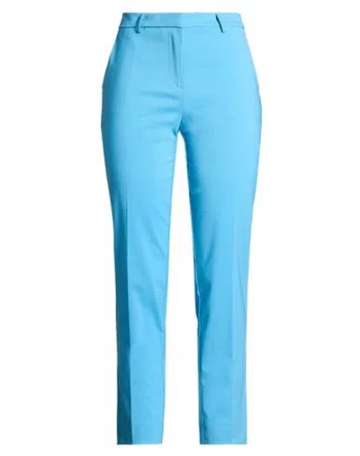 Grifoni Woman Pants Azure Size 8 Virgin Wool, Elastane In Blue