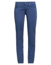 Grifoni Woman Pants Blue Size 31 Cotton, Elastane In Blue