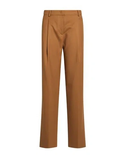 Grifoni Woman Pants Camel Size 10 Polyester, Virgin Wool, Elastane In Brown