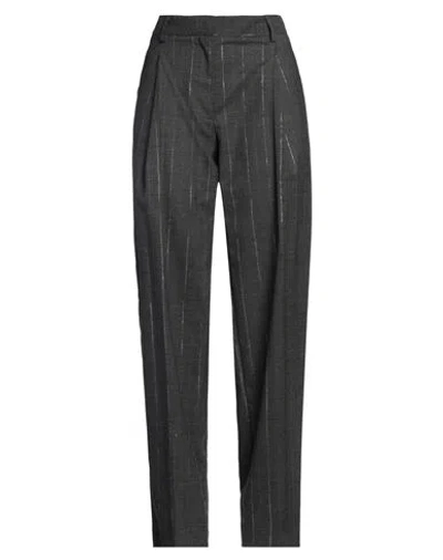 Grifoni Woman Pants Charcoal Size 6 Polyester, Virgin Wool, Elastane In Grey
