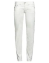 Grifoni Woman Pants Cream Size 26 Cotton, Elastane In White