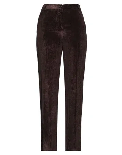 Grifoni Woman Pants Dark Brown Size 6 Viscose