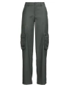 Grifoni Woman Pants Dark Green Size 10 Virgin Wool In Gray