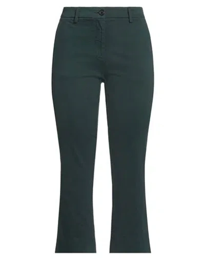 Grifoni Woman Pants Dark Green Size 6 Cotton, Elastane
