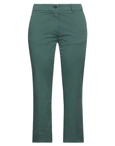 Grifoni Woman Pants Green Size 4 Cotton, Elastane